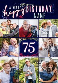 Happy 75th Birthday Photo Card