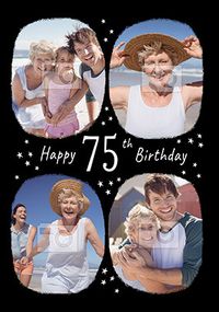 Tap to view Happy 75th Birthday Multi Photo Card