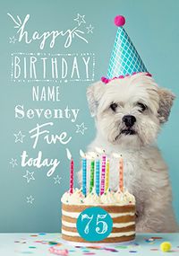 Tap to view Seventy Five Today Personalised Birthday Card