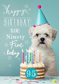 Ninety Five Today Personalised Birthday Card