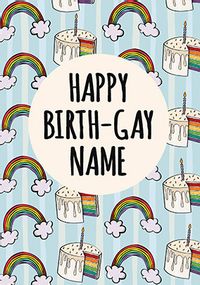 Tap to view Happy Birth-Gay Personalised Card