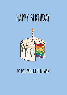 Happy Birthday to my Favourite Human Personalised Card