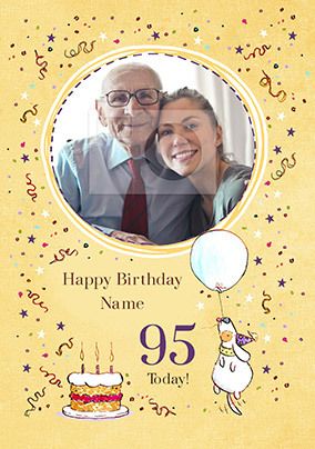 Happy 95th Birthday Photo Upload Card