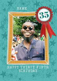 Happy Thirty Fifth Birthday Photo Card