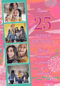 25 Today Birthday Photo Card