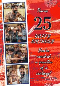 25 Today Birthday Photo Upload Card