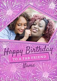Fab Friend Birthday Photo Card