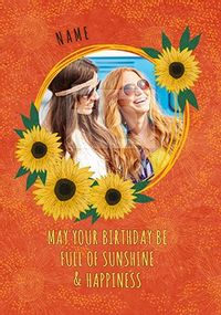Tap to view Sunshine & Happiness Photo Birthday Card
