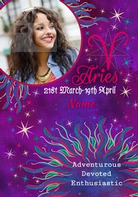 Tap to view Aries Birthday Photo Card