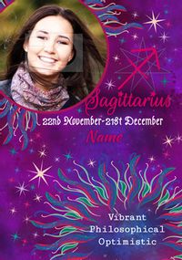 Sagittarius Birthday Photo Card