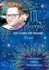 Scorpio Birthday Photo Card