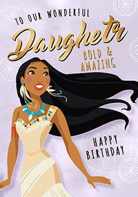 Tap to view Pocahontas Wonderful Daughter Birthday Card