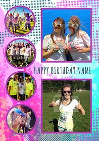 Tap to view Essentials - Birthday Card 6 Photo Upload Colour Portrait