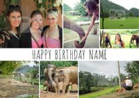 Tap to view Essentials - Birthday Card 7 Multi Photo Upload Landscape