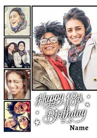 Tap to view Essentials - 18th Birthday Card Happy Birthday Multi Photo Upload
