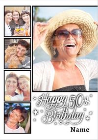 Tap to view Essentials - 50th Birthday Card 5 Photo Upload