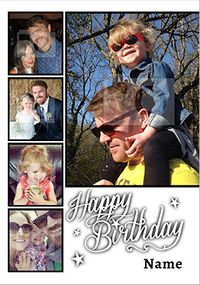Tap to view Birthday Multi Photo Upload Portrait Card