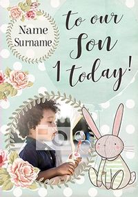 Tap to view Le Petit Lapin Our Son 1st Birthday Card