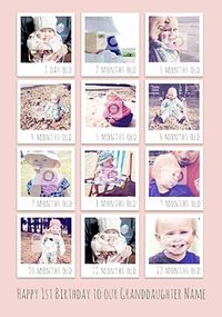 Tap to view Live Love Laugh Photo Upload Granddaughter 1st Birthday Card