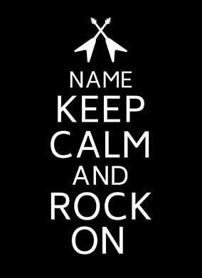 Keep Calm and Rock on Greeting Card