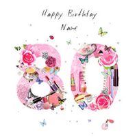 Make Up 80th Birthday Card