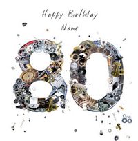 Scrap 80th Birthday Card