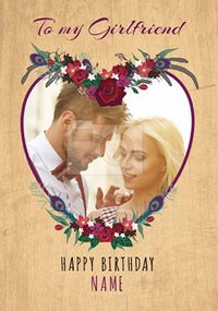 Woodland Wonder - Birthday Card Photo Upload My Girlfriend