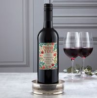 Tap to view Personalised Thank you Red Wine