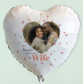 Love You Beautiful Wife Photo Balloon