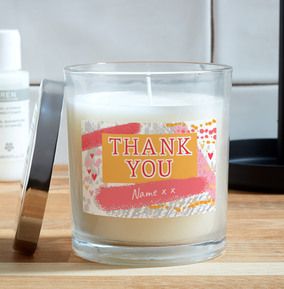 Thank You Personalised Candle