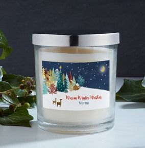 Warm Winter Wishes Personalised Candle