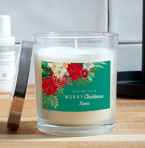 Merry Christmas Personalised Candle