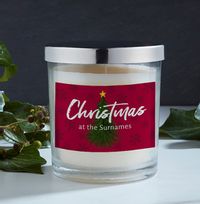Christmas at the Surnames Personalised Candle