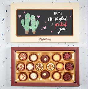I'm So Glad I Pricked You Personalised Chocolates - Box of 18