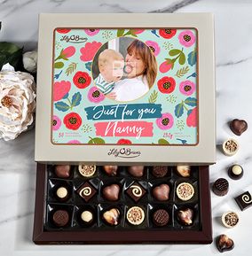 Just for You Nanny Personalised Photo Chocolates - Box of 30