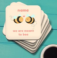 Meant to Bee Personalised Coaster