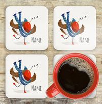 Tap to view Christmas Robin Personalised Coaster