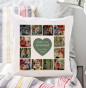 Worlds No.1 Grandad Multi Photo Upload Cushion