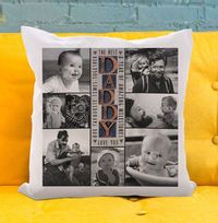 The Best Daddy Multi Photo Upload Cushion