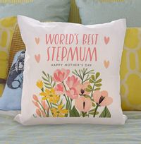 World's Best Step Mum Personalised Cushion