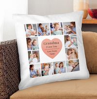 Tap to view Grandma Multi Photo Personalised Cushion