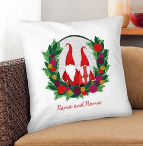 Christmas Gnome Personalised Cushion