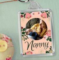 Nanny Floral Photo Keyring