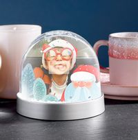 Tap to view Santa Snow Scene Photo Upload Snow Globe