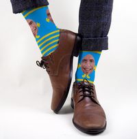 Mr Happy Photo Upload Socks