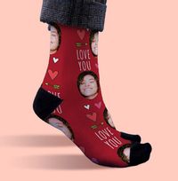 Tap to view Love You Novelty Photo Socks