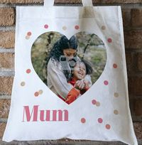 Mum Heart Photo Tote Bag