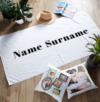 Tap to view Name Surname Personalised Towel
