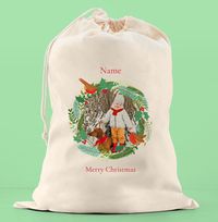 Tap to view Merry Christmas Wreath Frame Personalised Santa Sack