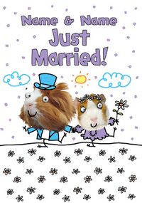 Tap to view Guinea Pig - Just Married Wedding Card